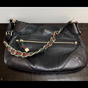 AUTHENTIC black GUCCI chain shoulder bag